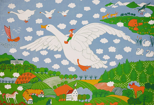 ウッラ・エーソン・ボディーン《ゴーセン（ガチョウ）［児童文学『ニルスのふしぎな旅』のモルテン］》1979年　サラ・アクステイリウス氏蔵